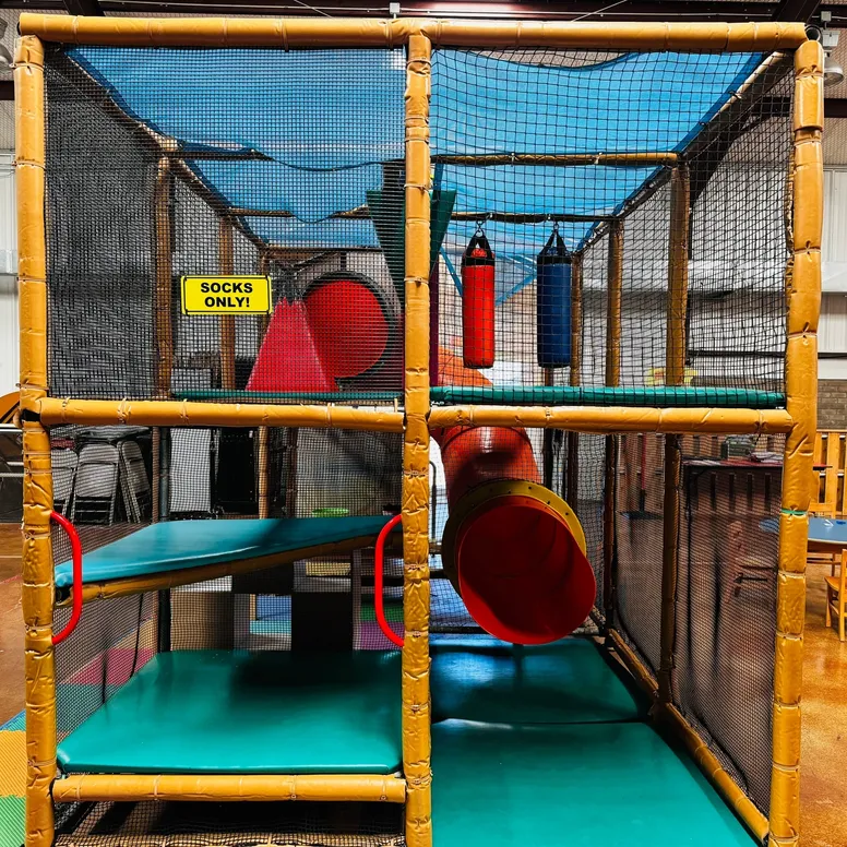 Child's play zone with netting